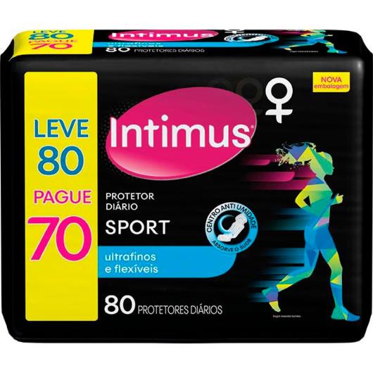 Protetor Diário Intimus Day Sport Ultrafino Leve 80 Pague 70 - Imagem em destaque