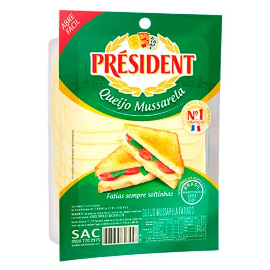 Queijo fatiado mussarela President 1kg - Imagem em destaque