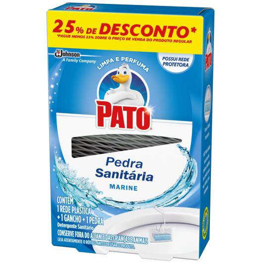 Desodorizador Sanitário PATO Marine (1 Rede Plástica + 1 Gancho + 1 Pedra) 25g com 25% de Desconto - Imagem em destaque