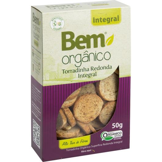 TORRADA BEM ORGÂNICO REDONDA INTEGRAL 50g - Imagem em destaque