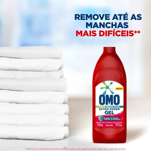 Tira Manchas Omo Extra Poder Roupas Coloridas Gel 750ml - Imagem em destaque