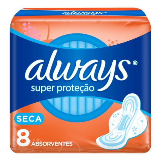 Absorvente Always Super Proteção Seca com abas 8 Unidades - Imagem em destaque