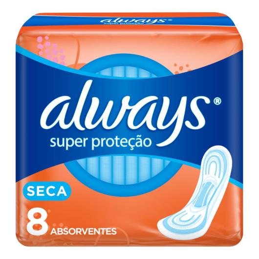 Absorvente Always Super Proteção Seca sem abas 8 Unidades - Imagem em destaque