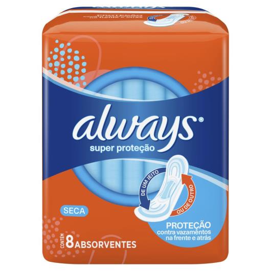 Absorvente Always Super Proteção Seca sem abas 8 Unidades - Imagem em destaque