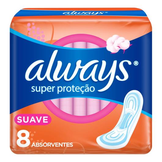 Absorvente Always Super Proteção Suave sem abas 8 Unidades - Imagem em destaque