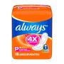 Absorvente Always Cobertura Suave sem Abas Fluxo Leve P Pacote 8 Unidades