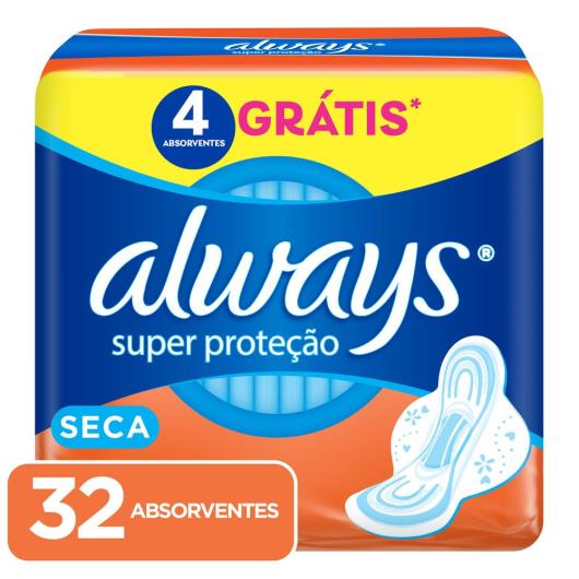 Absorvente Always Super Proteção Seca com abas 32 Unidades - Imagem em destaque