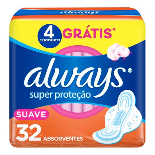 Absorvente Always Super Proteção Suave com abas 32 Unidades - Imagem em destaque