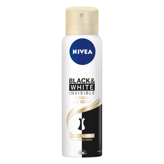 Desodorante Antitranspirante Aerossol Nivea Invisible Black & White Toque de Seda 150ml - Imagem em destaque