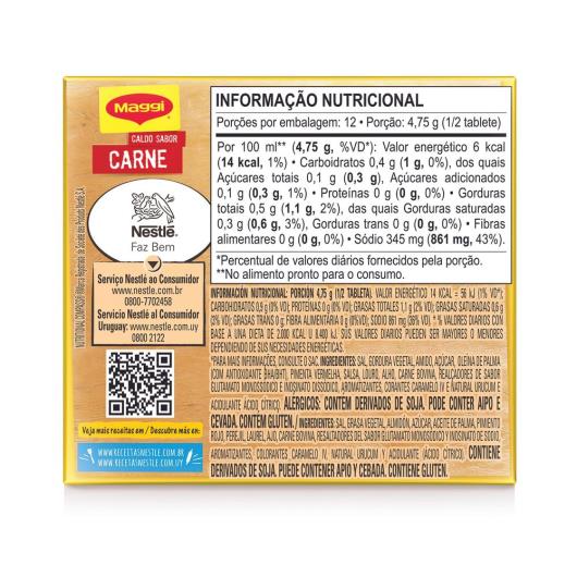 Caldo MAGGI Carne Tablete 57g - Imagem em destaque
