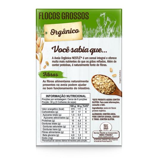 Aveia orgânico flocos grossos Nestlé 170g - Imagem em destaque