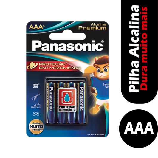 Pilha Alcalina premium AAA Panasonic 4 unids. - Imagem em destaque