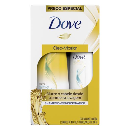 Kit Shampoo 400ml + Condicionador 200ml Dove Nutritive Solutions Nutrição Óleo-Micelar - Imagem em destaque