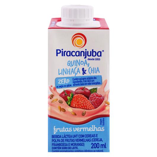 Bebida láctea quinoa linhaça chia zero frutas vermelhas Piracanjuba 200ml - Imagem em destaque
