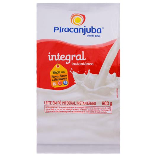 Leite em pó integral instantâneo Piracanjuba 800g - Imagem em destaque