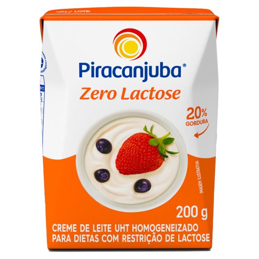 Creme de Leite UHT Homogeneizado Zero Lactose Piracanjuba Caixa 200g - Imagem em destaque