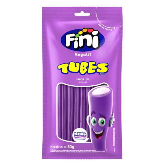 Bala uva Regaliz Tubes Fini 80g - Imagem em destaque