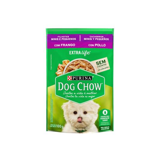 Ração Úmida DOG CHOW Cães Filhotes Minis e Pequenos Frango 100g - Imagem em destaque