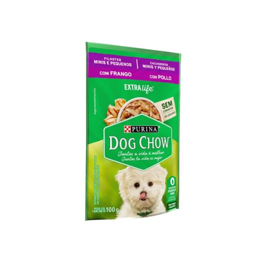 Ração Úmida DOG CHOW Cães Filhotes Minis e Pequenos Frango 100g - Imagem em destaque