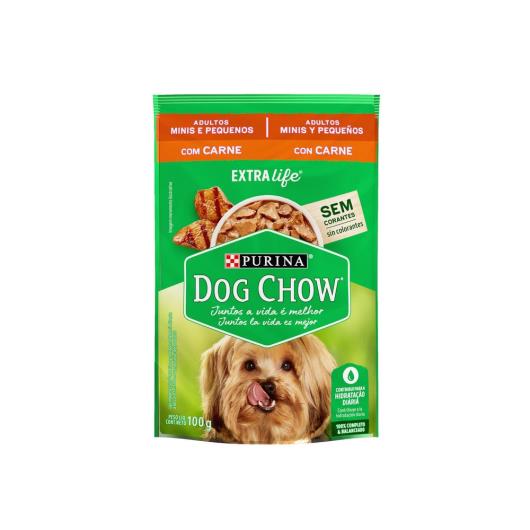 Alimento Cães adulto carne molho Dog Chow sache 100g - Imagem em destaque