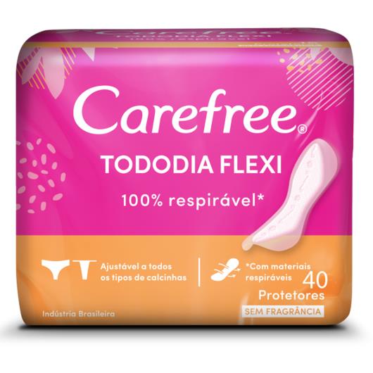 Protetor Diário CAREFREE® Todo Dia Flexi sem Perfume 40 unidades - Imagem em destaque