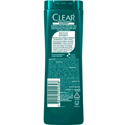 Shampoo Anticaspa Clear Detox Diário 200 ML - Imagem em destaque