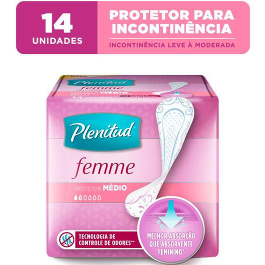 Protetor Médio PLENITUD FEMME - 14 unidades - Imagem em destaque