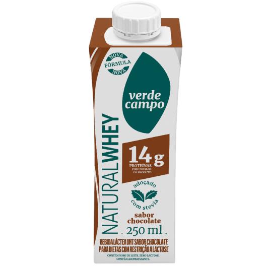 Shake Verde Campo Natural Whey Chocolate 15g de Proteínas 250ml - Imagem em destaque