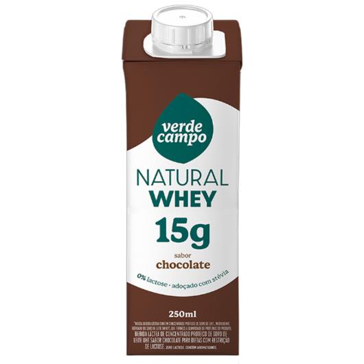 Shake Verde Campo Natural Whey Chocolate 15g de Proteínas 250ml - Imagem em destaque