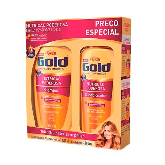 SHAMPOO 300ML + CONDICIONADOR 200ML NIELY GOLD NUTRIÇÃO PODEROSA - Imagem em destaque