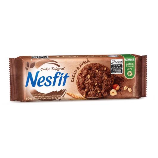 Biscoito integral cookie cacau e avelã Nesfit 60g - Imagem em destaque