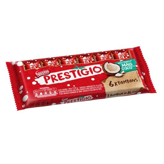 Chocolate PRESTÍGIO ao Leite Flowpack 114g - Imagem em destaque