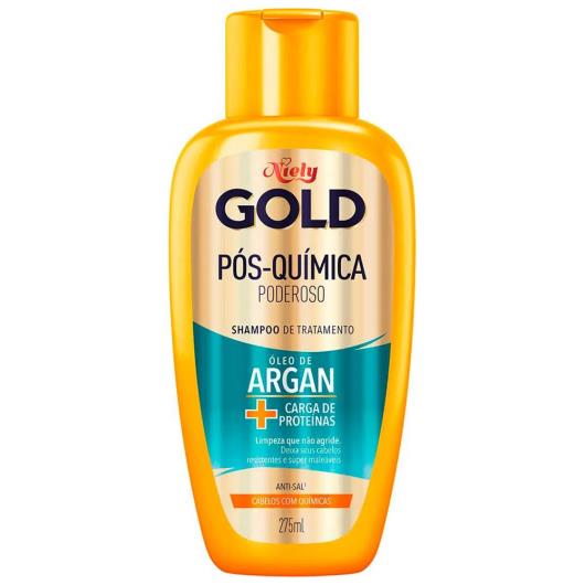 Shampoo Niely Gold Óleo de Argan Pós Química 275ml - Imagem em destaque