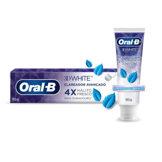 Creme Dental Oral-B 3D White Glamorous 90g - Imagem em destaque