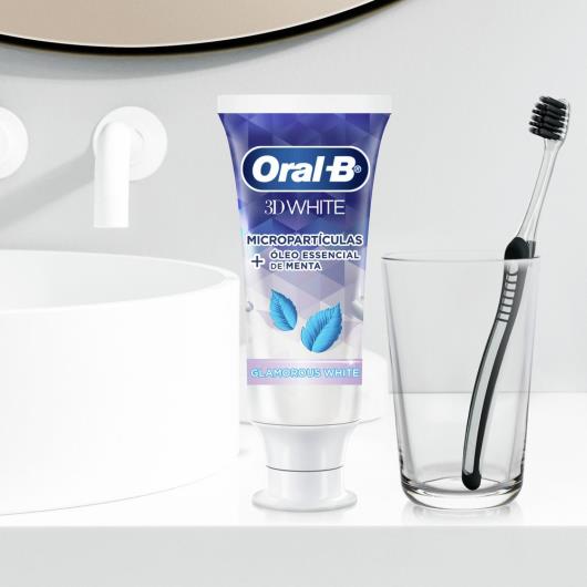 Creme Dental Oral-B 3D White Glamorous 90g - Imagem em destaque