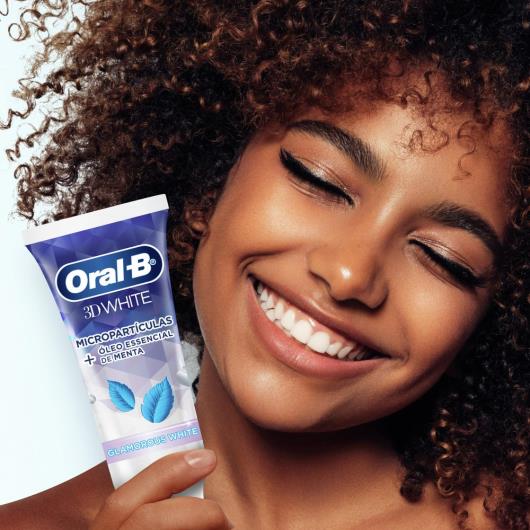 Creme Dental Oral-B 3D White Glamorous 90g - Imagem em destaque