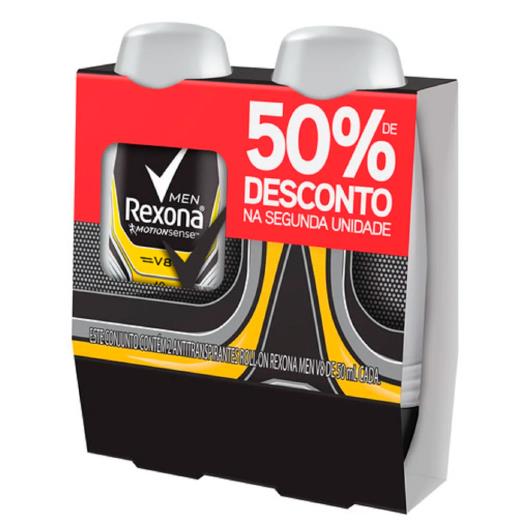 Desodorante Rexona Men V8 Roll-On 50ml 50% De Desconto Na 2ª unidade - Imagem em destaque