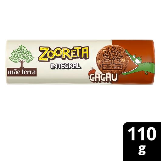 Biscoito Integral Orgânico Cacau Mãe Terra Zooreta Pacote 110g - Imagem em destaque