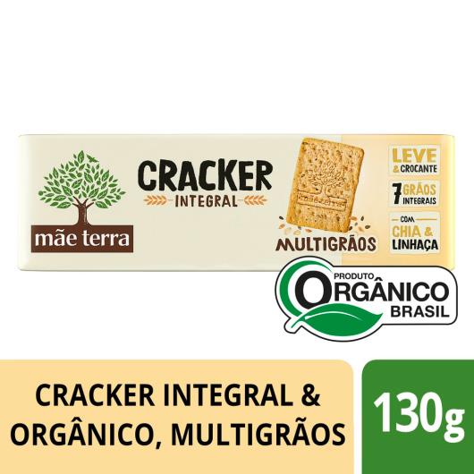 Biscoito Cracker Integral Orgânico Mãe Terra Tribos Original 130G - Imagem em destaque