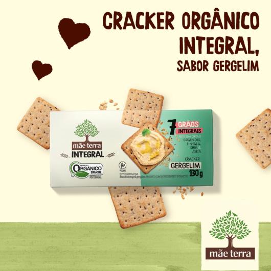 Biscoito Cracker Mãe Terra Gergelim Orgânico 130g - Imagem em destaque