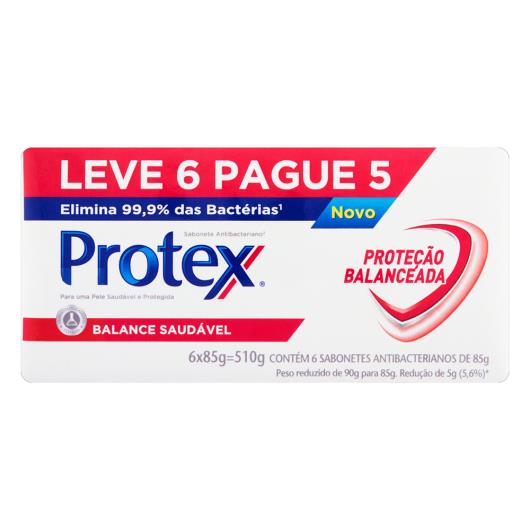 Pack Sabonete Barra Antibacteriano Protex Balance Saudável Envoltório 510g Leve 6 Pague 5 Unidades - Imagem em destaque