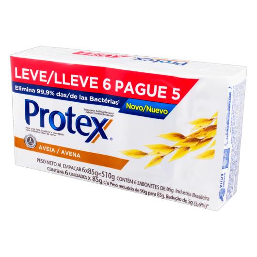 Pack Sabonete Barra Antibacteriano Aveia Protex Envoltório 510g Leve 6 Pague 5 Unidades - Imagem em destaque