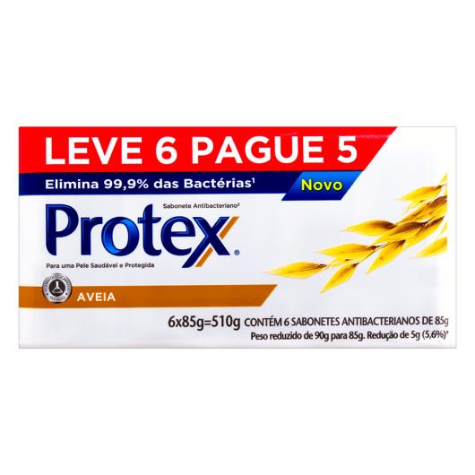 Pack Sabonete Barra Antibacteriano Aveia Protex Envoltório 510g Leve 6 Pague 5 Unidades - Imagem em destaque