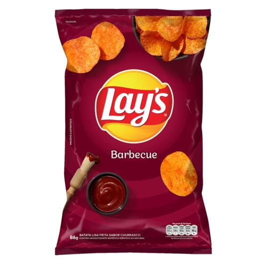 Batata Frita Lisa Barbecue Lays Pacote 86G - Imagem em destaque