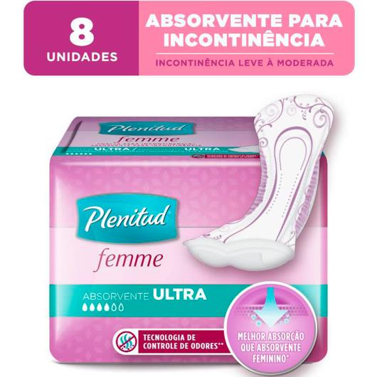 Absorvente Ultra PLENITUD FEMME - 8 unidades - Imagem em destaque