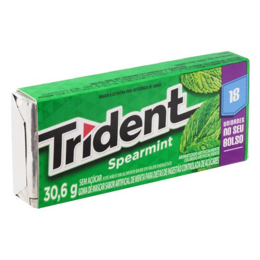 Goma de Mascar Menta Zero Açúcar Trident Caixa 30,6g 18 Unidades - Imagem em destaque
