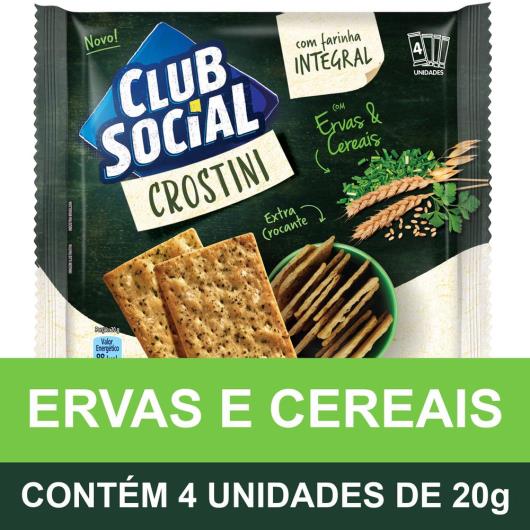 Biscoito CLUB SOCIAL Crostini Ervas e Cereais (4 Unidades) 80g - Imagem em destaque