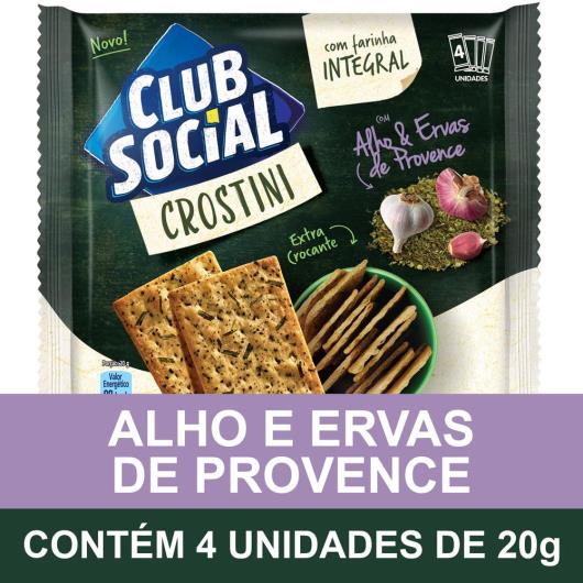 Biscoito CLUB SOCIAL Crostini Alho e Ervas de Provence  (4 Unidades) 80g - Imagem em destaque