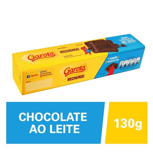 Biscoito GAROTO Recheado Chocolate 130g - Imagem em destaque