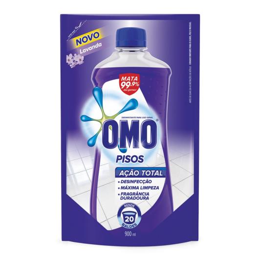 Limpador de Piso Desinfetante Omo Lavanda Refil 900ml - Imagem em destaque